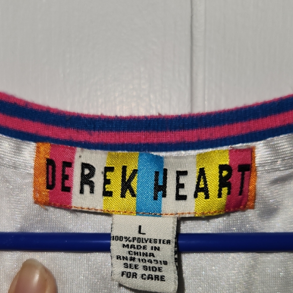 Y2K Derek Heart Jersey Sz L - Picture 2 of 8